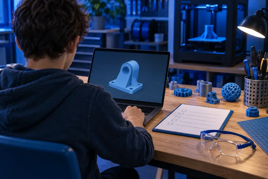A user opening a Tinkercad project without checking its settings