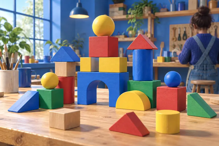 Einfaches blockbasiertes 3D-Konzept