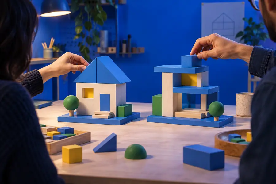Simple block-based model comparison view