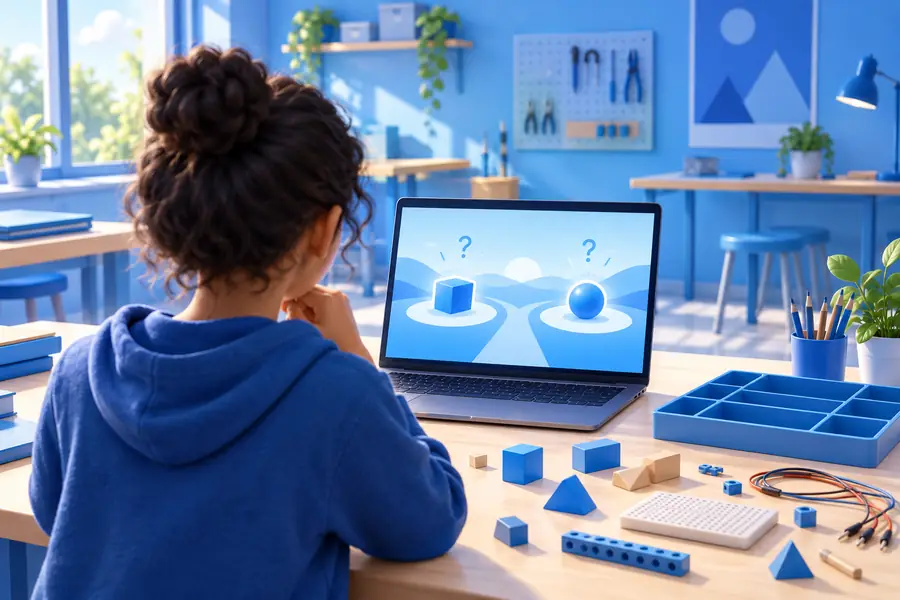 Tinkercad starting view with access questions before a design begins