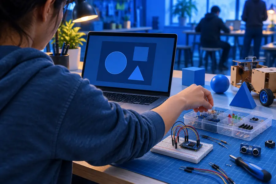 Tinkercad browser workspace ready for a simple design test